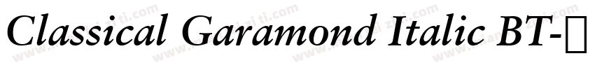 Classical Garamond Italic BT字体转换